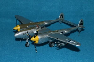 Monogram Model Airplane Kit 1973 P-38 Lightning Built Up - Picture 1 of 2