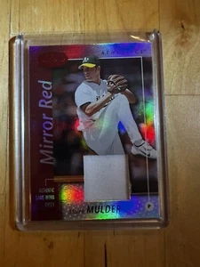 2002 LEAF CERTIFIED MIRROR RED MARK MULDER #26 GAME JERSEY Athletics /150 - Picture 1 of 2