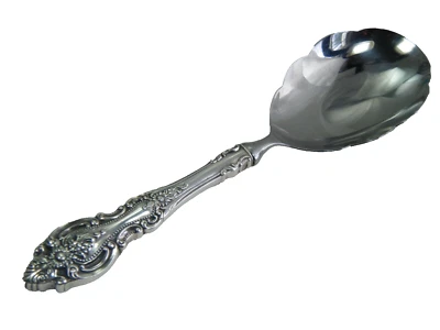 CAZUELA WALLACE GRAND VICTORIAN ESTERLINA/CUCHARA PARA SERVIR BAYAS SIN MONO Foto 1 de 4