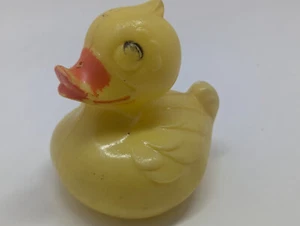 Vintage Yellow Blow Mold Duck Plastic Duckie Made in England 6” Combex - Picture 1 of 9