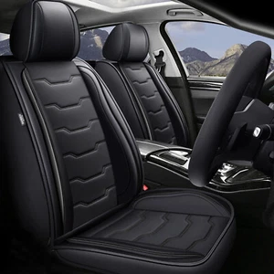 For Toyota Camry 2018-2023 Car 5-Seat Covers Front+Rear Cushion Pad PU Leather - Picture 1 of 7