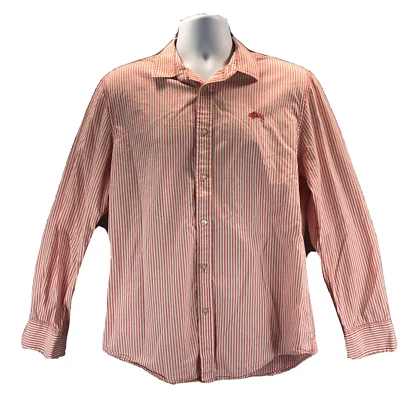 Camisa informal de rinoceronte manga larga con botones de algodón a rayas talla M American Rag para hombre Foto 1 de 4