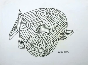 Lutka PINK - Dibujo Original - Tinta - Zig Zag 169 - Imagen 1 de 2