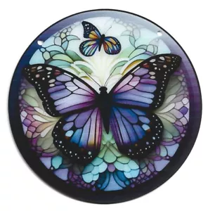 Purple Butterfly Suncatcher Pictured Acrylic Window - Hanging & Chain - Picture 1 of 2