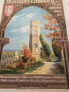 Original französisches Reiseplakat Montfort - L'Amaury 20er Jahre F Delville - Bild 1 von 1