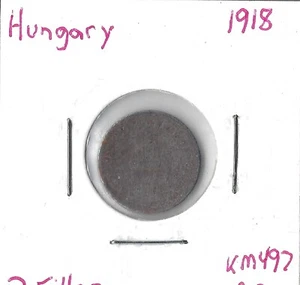 Moneda Hungría (Austria-Hungría) 2 rellenos 1918 KM497 - Imagen 1 de 3