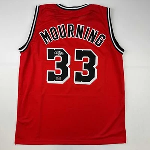 Facsimile Autographed Alonzo Mourning Miami Red Reprint Jersey Size Men's XL - Picture 1 of 4