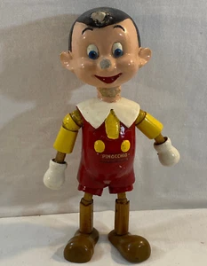 Bambola pupazzo vintage Ideal Toys anni 30 Woodden snodata Pinocchio 11" - Foto 1 di 15