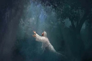 Yongsung Kim NOT MY WILL BUT THINE Canvas Jesus Praying in Garden of Gethsemane - Picture 1 of 1