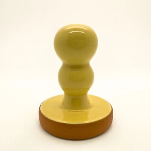 Timbro pressa burro biscotti manico giallo terracotta raccolta grano senza marchio - Foto 1 di 10