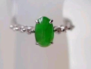 Jade Itoigawa Ice Green Ring Top Japan Stone beautiful jewelry - Picture 1 of 3