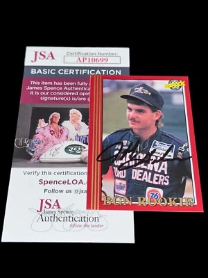 Jeff Gordon signed 1992 MAXX BGN ROOKIE OF THE YEAR NASCAR HOFer card JSA COA - Image 1 of 2