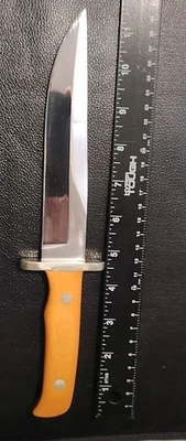 1970s Custom Fighting Knife By W.T. "Dub" Fuller, Yellow Westinghouse Micarta  - Image 1 of 4