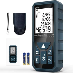 Laser Measure 165ft DT50 Laser Distance Meter 50M, Portable Handle Digital Me... - Picture 1 of 7