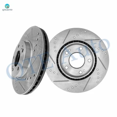 Front Drilled Slotted Brake Disc Rotors 280mm For 2013-2020 Hyundai Elantra GT - Image 1 of 4