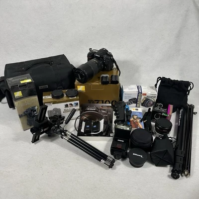 Nikon D7100 Digital Camera 24MP w/ Nikon DX AF-S Nikkor 55-300mm Lens-See Desc. - Image 1 of 4