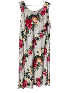 Vestido Paradise Bay Mujer Talla 2x Rosa Floral Hecho en Hawaii Vintage - Imagen 1 de 4