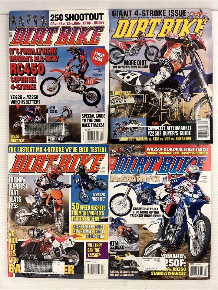 Dirt Bike Motorcycle Magazines 2001 2002 2006 2007 - 7 Issues - Image 1 of 3