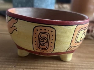 Vintage Maya Keramik Terrakotta Schüssel 3 Fuß Belize SJS MAC 4" Durchmesser - Bild 1 von 7