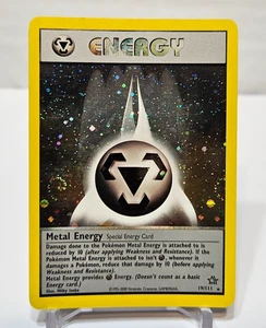 Metal Energy 19/111 Holo Rare Unlimited Neo Genesis Pokemon *1 & 1/2 SWIRL* 603 - Picture 1 of 13