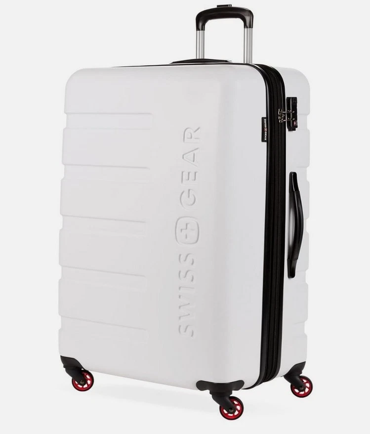 SwissGear 7366 Luggage w/Spinner Wheels, Checked, 27", White, FREE SHIPPING - Image 1 of 4