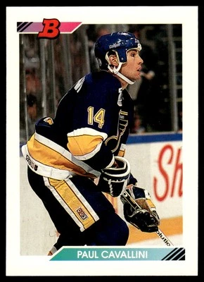 1992 Bowman #193 Paul Cavallini - St. Louis Blues - Image 1 of 2