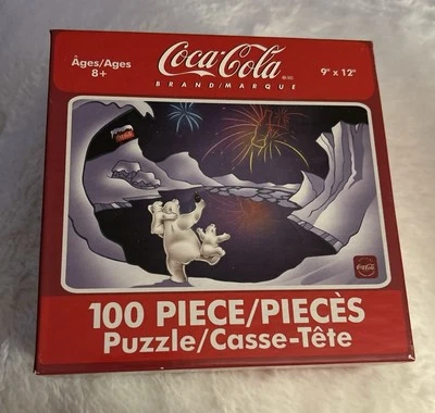 Coca-Cola 100 Piece Puzzle of Polar Bears Ages 8+  (9”x 12”) - Image 1 of 3