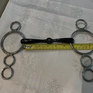 Shires Three 3 Ring Dutch Gag | Horse Bit | Stainless Steel | 4 Sizes - Picture 1 of 2