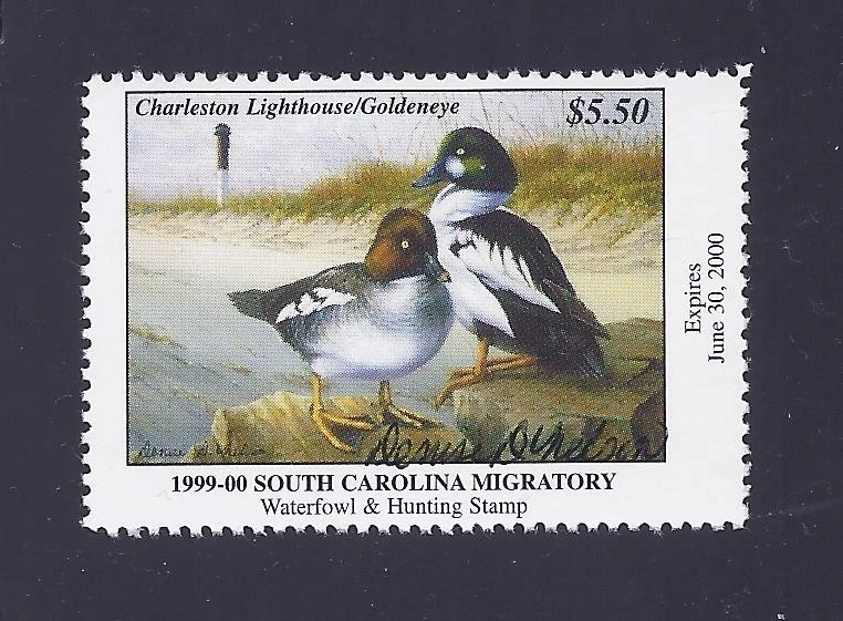 SOUTH CAROLINA   SC19   WATERFOWL DUCK STAMP  1999  MNH     ARTIST SIGNED - Image 1 of 1