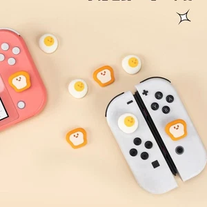 4PCS Egg Bread Joystick Caps Thumb Grips NEW for Nintendo Switch/OLED/Lite - Picture 1 of 10