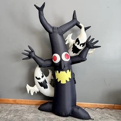 GEMMY HALLOWEEN Haunted Tree w/Ghosts 6 ft. Lighted, Airblown, Inflatable Tested - Image 1 of 4