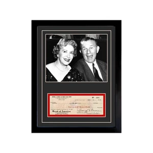 George Burns Signed Cancelled Check Framed Display - Picture 1 of 5