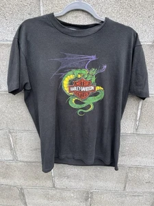 Harley T-Shirt 80’s Pre 3D Emblem Dragon Single Stitch Neu ohne Etikett kostenloser Versand selten - Bild 1 von 15