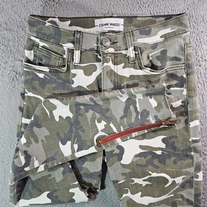 Etienne Marcel Hose Damen 27 Camouflage Skinny Stretch grün weiß rot Reißverschluss - Bild 1 von 13