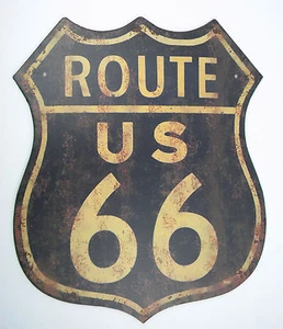 Blechschild XXL Route 66 Garage Partykeller USA Harley Davidson Dekoration Rute - Bild 1 von 4
