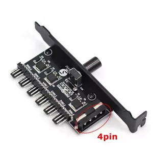 1/2Pcs 6 ways 3pin 4pin PCI Cooling Fan Speed Controller PC Case Fan Adapter Kit - Picture 1 of 10