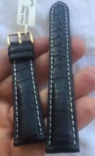 New Piero Magli Dark Brown Aviator Alligator Leg Leather Watchband 18mm