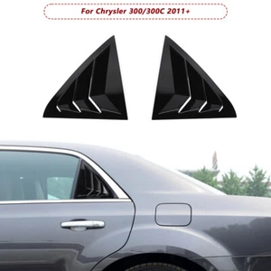 Side Window Louver Air Vent Hood Cover Trim For 2011+ Chrysler 300 Matte Black - Picture 1 of 20