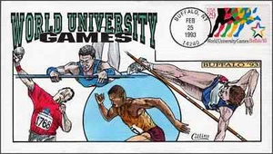 #2748 U/A COLLINS HAND PAINTED FDC World University Games Buffalo - Bild 1 von 1