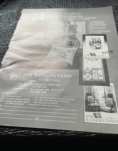 Just CrossStitch Magazine July/August 1986 Advertisements Eva Rosenstand Waever - Imagen 1 de 2