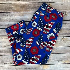 Butterfly American Flag Sunflower Women's CAPRI Leggings Plus Size TC 12-20 - Picture 1 of 3