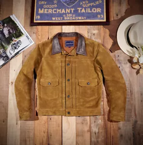 Giacca Biker Stile RRL - Vintage Distintiva Patina Non RRL. - Foto 1 di 21