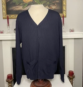 Cardigan da uomo Nordstrom 100% lana merino con bottoni taglia XXL 2XL - Foto 1 di 5