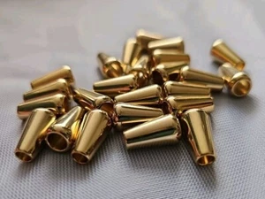 Gold Drawstring Stopper String Cord Toggles Ends - 50 Per Pack - Picture 1 of 3