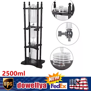 Cold Brew Coffee Maker Glass Dutch Coffee Dripper Ice Drip Coffee Tower 2500ml - Picture 1 of 20