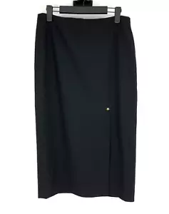 Calvin Klein Rock Damen Größe 6 Schwarz Bleistift Gerade Hohe Taille Schlitz Vorne - Bild 1 von 9