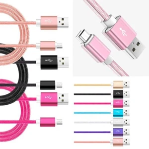 Cable de carga USB tipo C trenzado cargador de teléfono rápido cable largo 1m 2m 3m - Imagen 1 de 1