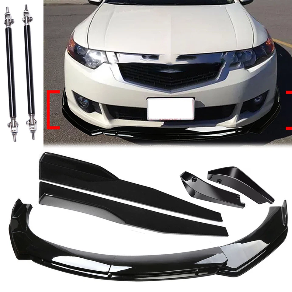 Front Bumper Lip Splitter Spoiler Body Kit Side Skirt For Acura TSX 2009-2014 - Image 1 of 4