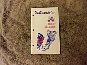 1974-75 INDIANAPOLIS RACERS MEDIA GUIDE YEARBOOK 1975 WHA MICHEL DION Hockey AD - Picture 1 of 24