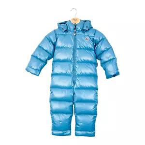 Moncler Kinder Blau Anzug Overall Jacke Größe 98 - 3 Jahre - Bild 1 von 16